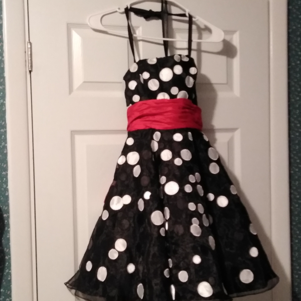 Jovani black and white short dress